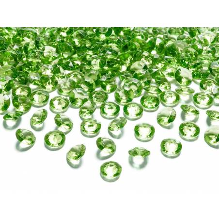 Confetti de diamant vert clair 12 mm 