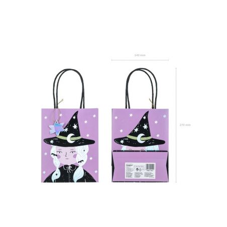 Sac cadeau Sorcière, mix, 8x14x18 cm Sac cadeau Sorcière, mix, 8x14x18 cm