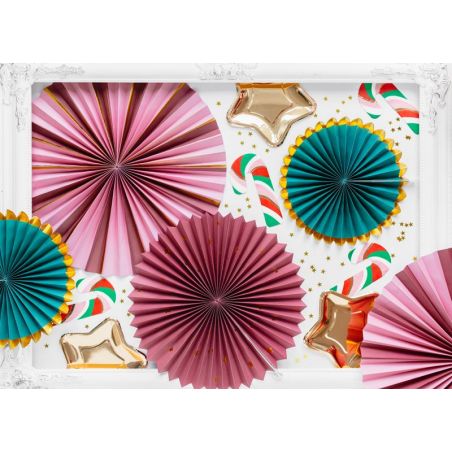 Rosettes décoratives bordeaux 26-43 cm 