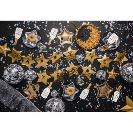 Bannière Bonne Année étoiles, 290x17 cm 