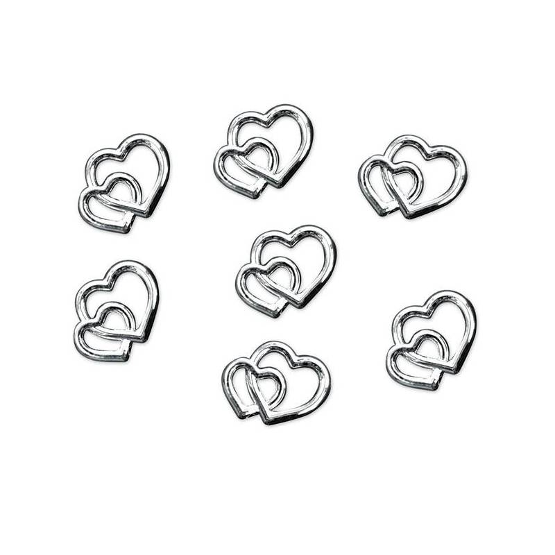 Embellishments Hearts silver 10mm Embellishments Hearts silver 10mm