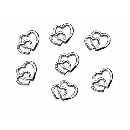 Embellishments Hearts silver 10mm 