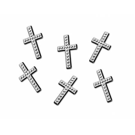 Embellissements Croix argent 27mm 