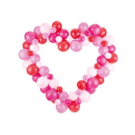 Guirlande de ballons avec cadre, rose, 160 cm Guirlande de ballons avec cadre, rose, 160 cm