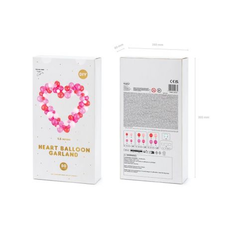Guirlande de ballons avec cadre, rose, 160 cm Guirlande de ballons avec cadre, rose, 160 cm