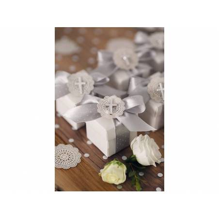 Embellissements Croix argent 27mm 