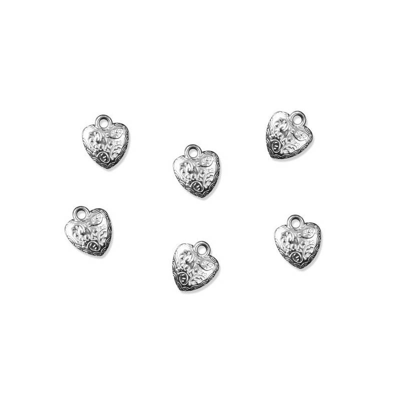 Embelishments Heart silver 17mm Embelishments Heart silver 17mm