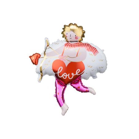 Ballon en feuille Cupidon, 82x99 cm, mélange 