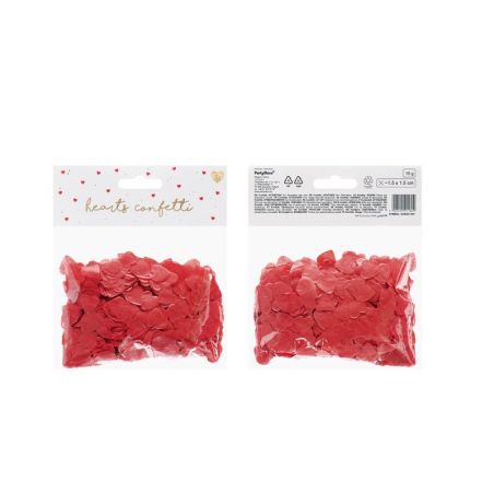 Cœurs en confetti, 1,6x1,6 cm, rouge, 15g 