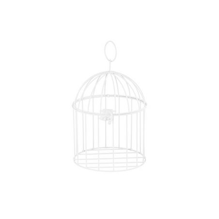 Cage à oiseaux décorative, 24 cm, blanche 