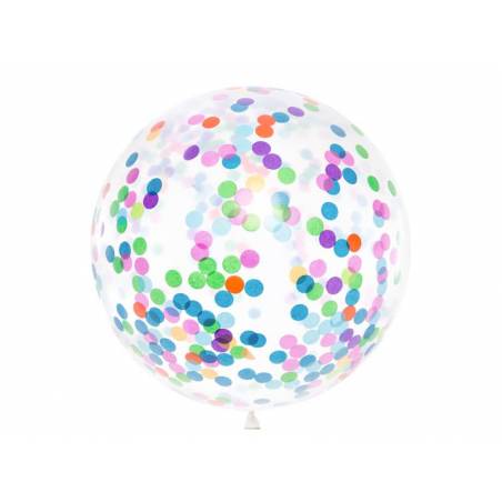 Ballon à confettis - cercles 1m mélanger 
