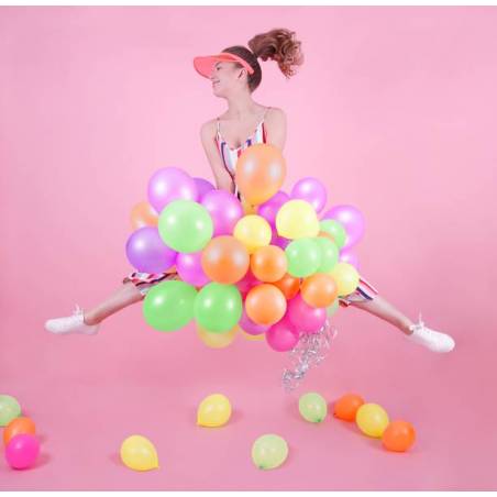 Ballons fluo 25cm mélanger 