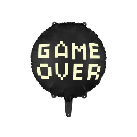 Ballon de baudruche Gamer over, 45 cm, noir 
