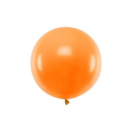 Ballon rond 60 cm, orange mandarine pastel 