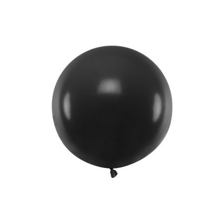 Ballon rond 60 cm, noir pastel 