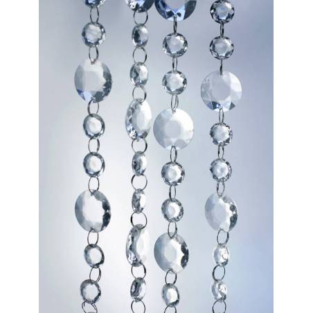 Guirlande de cristal incolore 1m 