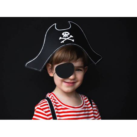 Chapeau de pirate et cache oculaire 14cm 