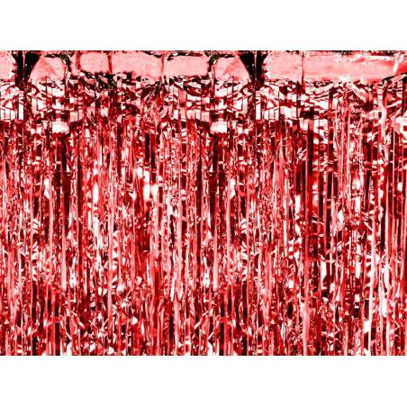 Rideau de fête rouge 09 x 25m 