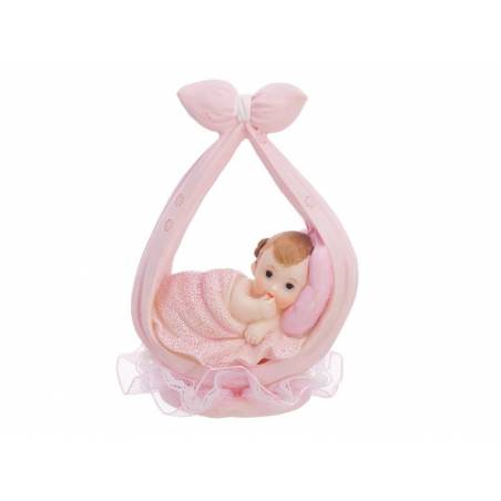 Figurine Fille dans un foulard rose 11cm 