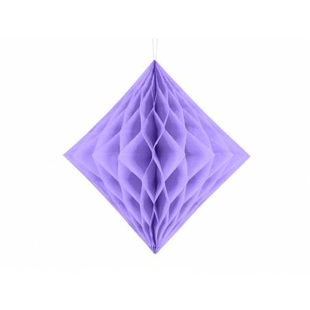 Diamant en nid d'abeille lilas 20cm 