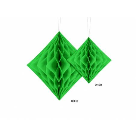 Diamant en nid d'abeille vert clair 20cm 