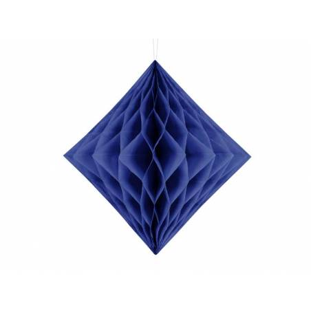 Diamant en nid d'abeille bleu marine 30cm 