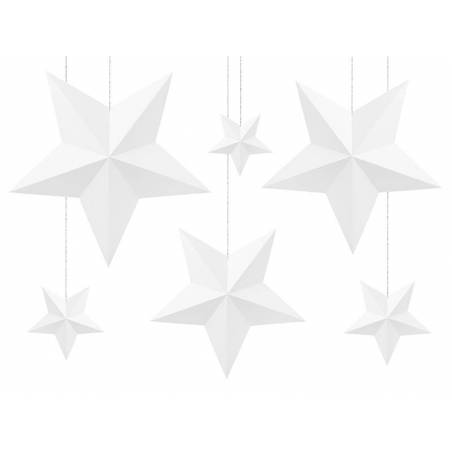 Étoiles de décoration blanc 