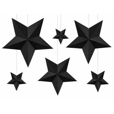 Étoiles de décoration noir 