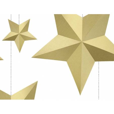 Étoiles de décoration or 