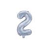 Ballon en aluminium numéro 2 35cm holographique Ballon en aluminium numéro 2 35cm holographique