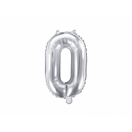 Foil Ballons Number 0 35cm silver 