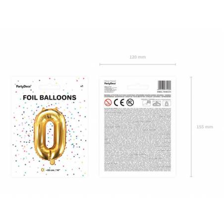 Foil Ballons Number 0 35cm or 