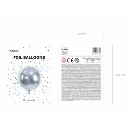 Ballon en aluminium 40cm argent 