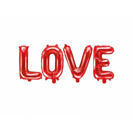 Foil Ballons Love 140x35cm rouge 