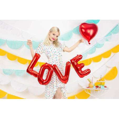 Foil Ballons Love 140x35cm rouge 