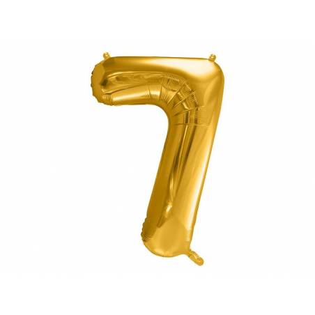 Ballon en aluminium numéro 7 86cm doré 