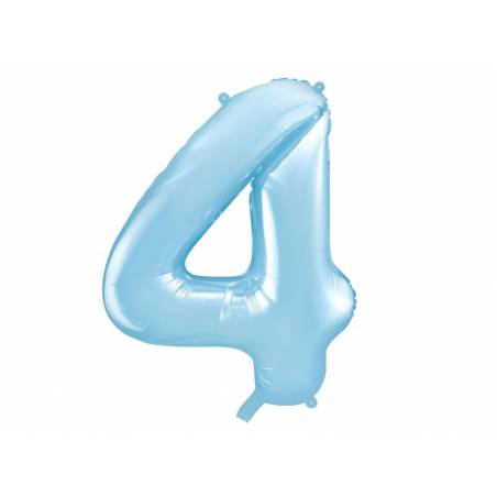 Foil Ballons Number 4 86cm bleu clair 