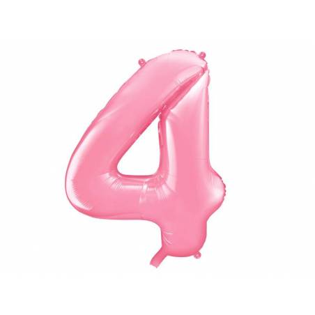 Ballon d'aluminium numéro 4 86cm rose 