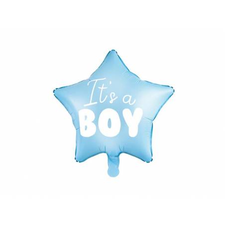 Foil Ballons Star - C'est un garçon 48cm bleu clair 