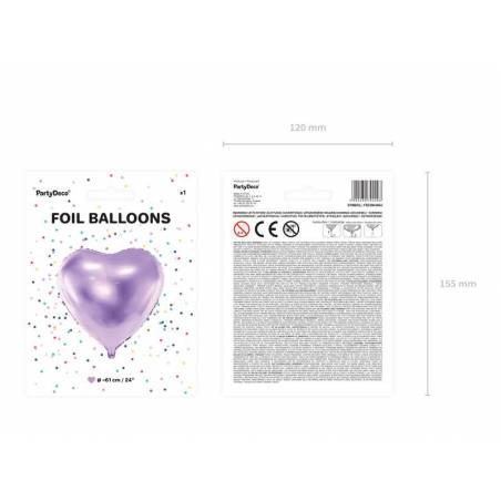 Foil Ballons Heart 61cm lilas clair 