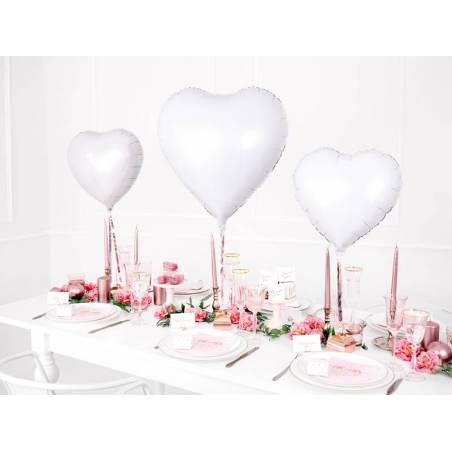 Foil Ballons Heart 61cm blanc 