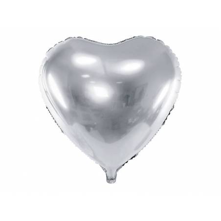 Foil Ballons Heart 61cm argent 