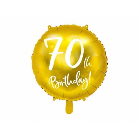 Ballon Plat 70 ans or 45cm 