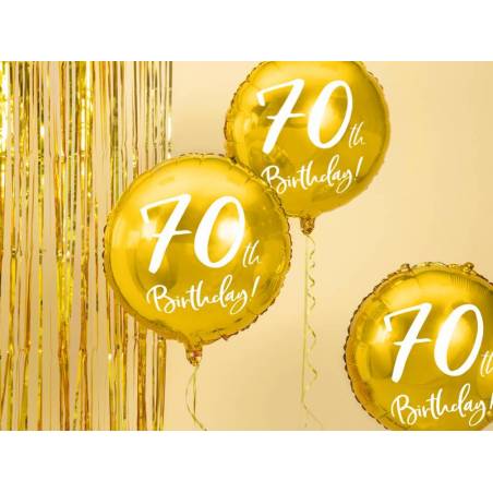 Ballon Plat 70 ans or 45cm 
