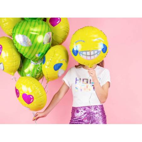 Emoji Ballon Feuille - Sourire 45cm 