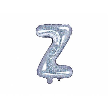 Ballon en aluminium lettre Z 35cm holographique 