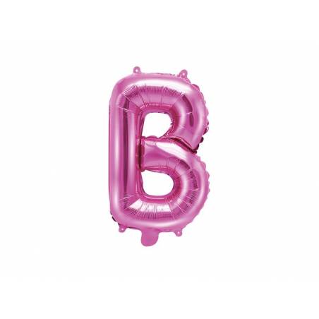 Ballon en aluminium lettre B 35cm rose foncé 