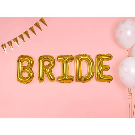 Ballon en aluminium lettre B 35cm doré 