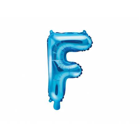 Ballon en aluminium lettre F 35cm bleu 