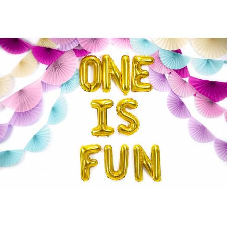 Ballon en aluminium lettre F 35cm doré 